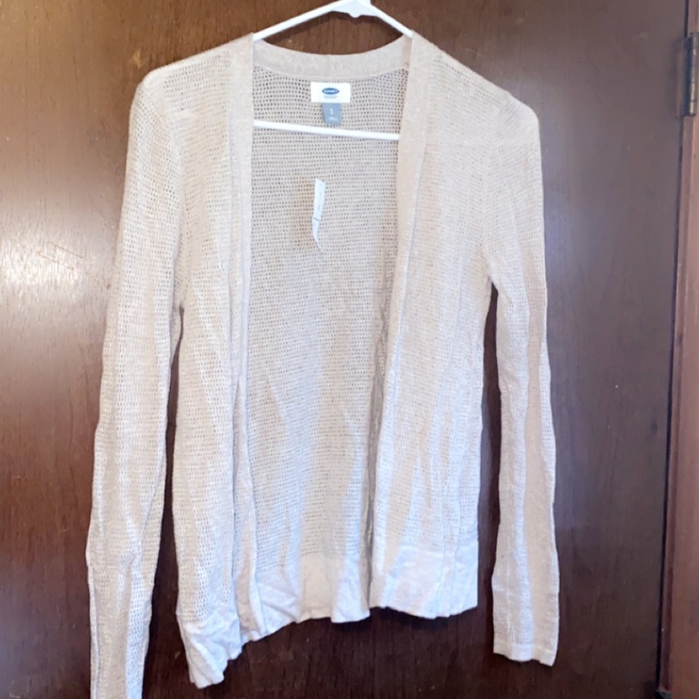 old navy BRAND NEW WITH TAGS cardigan sweater, beige/brown color, knit cardigan